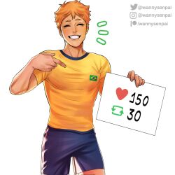 haikyuu!! highres hinata_shouyou male_focus wannysenpai