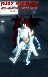 2futas 3d anal anal_orgasm anal_sex anal_sex balls_touching barefoot breasts couple cum cum_on_ground cum_while_penetrated deviantart devil_horns devil_wings feet fringe fringe_hair futa_on_futa futadom futanari futasub gameplay gameplay_screenshot gynoid light_skin lipstick modded nail_polish naked naked_couple naked_futanari pale_skin red_hair red_hair red_lips red_lipstick red_nail_polish red_nails rubyarziendy screenshot skyrim twintails