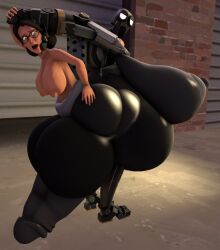 3d anal_vore anus artist_request balls belly big_belly first_porn_of_character futanari futanari_pred mann_vs_machine miss_pauling penis puffy_anus pyrobot robot robot_girl same_size_vore team_fortress_2 valve vore