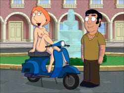 blackzacek family_guy italian lois_griffin naked_female scooter