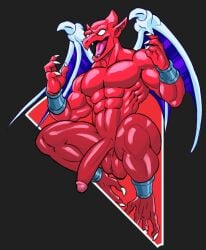 balls boner demon demon's_crest erection firebrand ghosts_'n_goblins male male_only nude penis red_arremer red_body red_skin solo solo_male tiburalgo wings