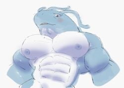 bara big_muscles fish_head male male_only muscles muscular nude ripped-saurian shovel_knight solo solo_male