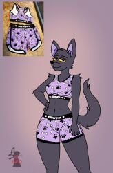 2026 5_fingers based_on_image blind_peacock_draws blind_peacock_draws_(artist) bones breasts challenge challenge_succeeded chewtoy_outfit emari_(blindpeacockdraws) fur furry_breasts furry_female furry_marks furry_only furry_tail happy_trail original original_art original_artwork original_character outfit pawprint shorts skinny skinny_female snout sports_bra sports_shorts sportswear tagme tail watermark wolf wolf_girl wolf_humanoid wolf_tail yellow_eyes