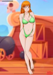 aurastudio breasts female female_only long_hair nami nami_(one_piece) one_piece post-timeskip solo swimsuit tagme