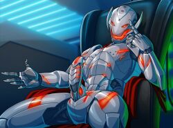 avengers chair erection hi_res humanoid_genitalia humanoid_penis machine male male_only marvel marvel_comics metallic_body penis red_eyes robot robot_humanoid robot_penis sitting solo solo_male ultron