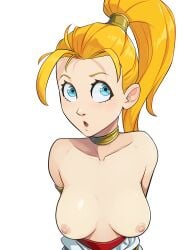 1girls blonde_hair blue_eyes breast_focus breasts breasts_out chrono_(series) chrono_trigger female female_only light_skin light_skinned_female marle marle_(chrono_trigger) naked naked_female nipples nude nude_female ponytail solo solo_female solo_focus topless zet13