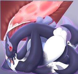 <3_eyes 10s 2017 3_toes ambiguous_gender ambiguous_penetration blue_eyes blush camychan corruption cum cum_inside cutaway duo ejaculation extreme_french_kiss face_sucking feral feral_on_feral forced furry heart hi_res internal kissing legendary_pokémon lugia male male/ambiguous male_only male_penetrating messy nintendo penetration pokemon pokemon_(species) rape red_eyes shadow_lugia shadow_pokémon transformation video_games