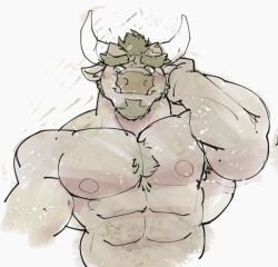 bara big_muscles male male_only marduk_(tokyo_afterschool_summoners) muscles muscular no_visible_genitalia nude ripped-saurian solo solo_male tokyo_afterschool_summoners