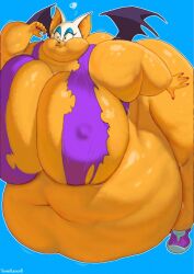 anthro ass bat big_breasts big_butt breasts clothing female footwear hi_res huge_breasts huge_butt mammal morbidly_obese nipple_outline obese overweight rouge_the_bat sega shoes solo sonic_(series) sonic_the_hedgehog_(series) thick_thighs totesfleisch8 wide_hips wings