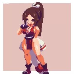 1girls animated fatal_fury huge_breasts jiggle king_of_fighters mai_shiranui sakuemon tagme video