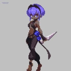 1girls dark-skinned_female dark_skin fate/grand_order fate_(series) hassan_of_serenity_(fate) pixel_art sakuemon tagme