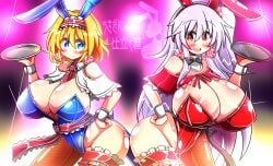 alice_margatroid breasts bunnysuit huge_breasts rindou_(p41neko) shinki_(touhou) tagme touhou