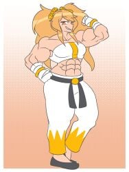 abs fanart female female_focus female_only muscle muscle_girl muscles muscular muscular_arms muscular_female tag-a-long vanessa_(doodlesmeta)