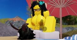 1boy 1girls 3d black black_hair breasts commission dick grey_skin lauxdmn nude_beach roblox roblox_avatar roblox_studio robloxian self_upload sex straight tagme x-ray yellow_skin