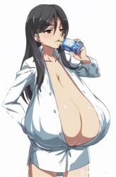 1girls 2d 2d_animation 5_seconds_long ai_animation ai_assisted alternate_breast_size animated bangs bare_thighs black_hair blush breasts breasts_bigger_than_head brown_eyes bursting_breasts busty buttons cleavage collarbone cowboy_shot dark_brown_eyes dark_eyes drinking female female_focus female_only fukiyose_seiri gigantic_breasts hair_between_eyes hand_on_hip hand_on_own_hip hand_up holding holding_box holding_carton holding_milk holding_object huge_breasts human human_only kling_ai long_hair long_sleeves looking_at_viewer milk_carton mp4 partially_unbuttoned sagging_breasts shiny_skin shirt shorter_than_10_seconds sidelocks simple_background solo solo_female standing t-shirt teenage_girl teenager thighs third-party_edit to_aru_majutsu_no_index toaru_majutsu_no_index top_heavy touryou undersized_clothes v-shaped_eyebrows vertical_video video white_background white_shirt white_t-shirt