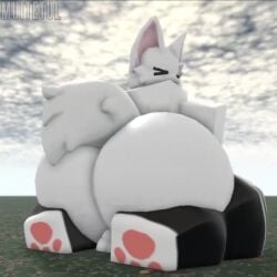 1boy 1femboy 3d 3d_animation animated anthro ass_jiggle ass_shake balls big_ass big_ass_(male) big_butt bouncing_ass boykisser cat_ears cat_tail closed_eyes curvy_male domestic_cat fat_ass feline femboy femboy_only fluffy_tail furry furry_only jiggling_ass legs_behind_back legwear male male_focus male_only muitetul no_sound paws roblox robloxian shaking silly_cat_(mauzymice) tagme tail thick_thighs twerk twerking video white_body white_fur wide_ass