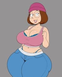 ai_generated ass beanie big borednlonely bottom_heavy curvaceous curvy family_guy large_breasts meg_griffin voluptuous warmachine0001 wide_hips