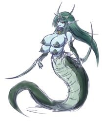 breasts fish fish_tail hair invalid_tag marine monster_girl_(genre) multi_breast paulgq