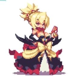 animated blonde_hair boobs disgaea pixel_art rozalin sakuemon tagme video