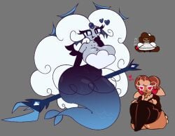 3girls big_ass big_breasts black_pearl_cookie chocolate_bonbon_cookie cocoa_cookie cookie_run cookie_run_kingdom honeyhive long_hair mermaid mermaid_girl tagme white_hair