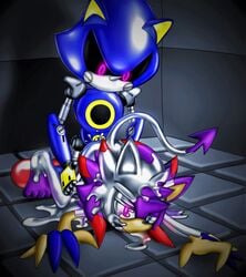 5_toes absurd_res anal anal_sex anthro barefoot cum cum_in_ass cum_inside duo goo_creature hi_res humanoid_penis liquid liquid_metal machine male male_only metal_sonic open_mouth penetration penis robot silverslime slime sonic_(series) t1000 toes transformation yaoi