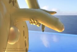 animation anthro archshen balls big_balls big_penis cock gay masturbating masturbation muscles muscular penis tagme touching_penis video