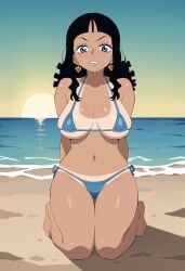 ai_generated areola_slip bikini dark-skinned_female dark_skin female female_only one_piece swimsuit unknown_character