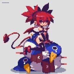 1girls animated animated disgaea flat_chest pixel_art sakuemon tagme thin_female video