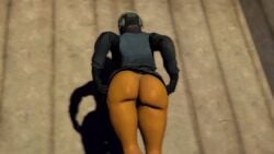 3d animated ass ass_focus ass_shake gif half-life half-life_2 metrocop thick_ass thick_butt thick_legs thick_thighs