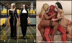 before_and_after female ffm habit hijab naughtynnasty nun red_skin sisters tagme tattoos