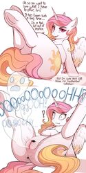 ! 2017 :i :| alicorn ass comic cutie_mark english_text equine evehly feathered_wings feathers female feral friendship_is_magic fur ghost hair hi_res horn humor legs_up looking_at_viewer lying mammal multicolored_hair my_little_pony princess_celestia_(mlp) purple_eyes pussy simple_background solo spider_web spirit spread_legs spread_wings spreading text white_background white_fur wings