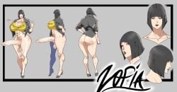 1futa bob_cut boner erection futanari hung_futanari hyper_balls hyper_breasts hyper_penis reference_sheet solo solo_futa solo_futanari tenchizone zofia_(hardones)