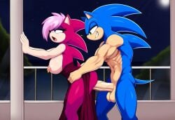 ai_generated ass blue_body breasts incest incest_(lore) magenta_fur male/female pink_hair sex sonia_the_hedgehog sonic_(series) sonic_the_hedgehog sonic_the_hedgehog_(series) sonic_underground sonic_x_sonia straight veiny_penis