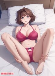 1female 1girl 1girls 1woman :0 :o ai_generated arms artist_name ass bangs bare_shoulders bed belly belly_button bellybutton blue_eyes blush boobies booty bow_bra bow_garter_belt bow_garter_straps bow_panties bra breasts brown_hair bubble_tee cameltoe cleavage cleft_of_venus clenched_teeth eyebrows eyelashes feet female female_focus female_only frills furniture hands_on_own_ankles highres hips huge_ass huge_booty konami large_boobies large_boobs large_breasts legs light-skinned_female light_skin lingerie lipstick long_arms long_eyebrows long_eyelashes long_legs lying lying_on_back lying_on_bed makeup mazaki_anzu navel open_mouth panties partially_visible_vulva pillow pillows pink_bra pink_garter pink_garter_belt pink_garter_straps pink_lips pink_panties png png_file shiny shiny_ass shiny_boobs shiny_booty shiny_breasts shiny_clothes shiny_hair shiny_skin shiny_thighs shiny_vulva shonen_jump short_hair slim_waist solo_focus spread_eagle spread_legs tea_gardner teeth thick_eyelashes thick_legs thick_thighs thighs thin_eyebrows thin_waist toes underwear waist white_sheet white_sheets wide_hips yu-gi-oh!