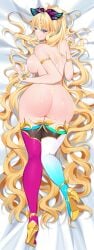 blonde_hair butterfly_hair_ornament huge_breasts hyliavt looking_at_viewer smile_at_viewer vtuber vtuberfanart vtubers