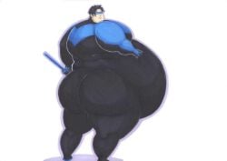 big_belly dc dc_comics dick_grayson male nightwing prisonsuit-rabbitman ssbhm what