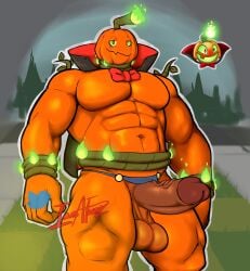 1boy abs artist_name balls bara big_penis completely_nude completely_nude_male erection fire furrz gay genitals humanoid jack_o'_lantern_(pvz) looking_at_viewer male male_only muscular muscular_male naked navel nude nude_male orange_body orange_eyes pecs penis penis_out plant plant_boy plants_vs_zombies plants_vs_zombies_2:_it's_about_time pumpkin solo solo_male underwear_removed vampire_costume veiny_penis vines