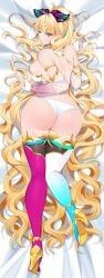 blonde_hair butterfly_hair_ornament huge_breasts hyliavt looking_at_viewer smile_at_viewer vtuber vtuberfanart vtubers