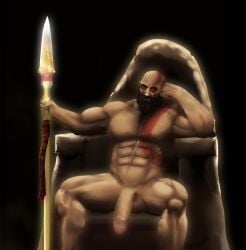 abs cock flaccid flaccid_penis gay god_of_war kratos male_only pecs