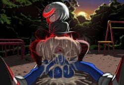 1boy 1girls 2026 ai_generated anthro anthro_on_human anus bigtub7775 blue_fur cowgirl_position cum cum_inside cumming excessive_cum fur interspecies penis sage_(sonic_frontiers) sega sonic_(series) sonic_the_hedgehog tagme testicles