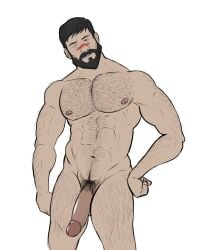 1boy abs abs_hair arm_hair beard black_hair chest_hair cock dick dojaik dragon_age dragon_age_2 garrett_hawke gay hairy hairy_abs hairy_arms hairy_chest hairy_legs hairy_male hairy_stomach hawke hung leg_hair male_only penis pubic_hair solo solo_focus solo_male