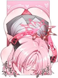 1girls absurdres aoielsol ass bent_over blue_archive demon_girl demon_horns halo highres horns implied_fellatio long_hair looking_at_viewer multicolored_horns panties pencil_skirt red_eyes red_halo red_horns red_panties red_skirt satsuki_(blue_archive) skirt solo two-tone_horns underwear white_background