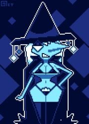 1girls angular animated annoyed bikini blue_skin bouncing_breasts cloak female_only gif hand_on_hip huge_breasts long_hair long_nose micro_bikini navel octotron2000 pixel_art pubic_hair self_upload solo solo_female thick_thighs thighhighs tombstone_teeth walking white_eyes white_hair wide_hips witch witch_hat