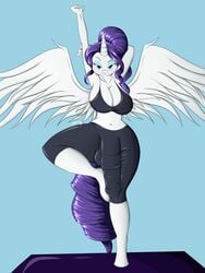 1futa 2016 alicorn animal_genitalia animal_penis anthro anthrofied ball_bulge balls balls_under_clothes bare_calves bimbo blue_background blue_eyes breasts bulge calves cameltail cleavage clothed clothing curvy equine equine_penis erect_nipples erection erection_under_clothes eyeshadow feathered_wings feathers friendship_is_magic furry futa_only futa_sans_pussy futanari futarare hair half-closed_eyes hand_behind_head hi_res hooves horn horsecock huge_balls huge_breasts hyper hyper_penis intersex makeup mammal my_little_pony navel nipple_bulge nipples penis penis_bulge penis_outline penis_under_clothes purple_hair raised_arm rarity_(mlp) simple_background solo solo_futa straight_hair suirano tenting wide_hips wings yoga_pants