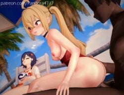 1boy 2girls 3d ambiguous_penetration animated ass beach belle_(zenless_zone_zero) big_ass big_butt blonde_female blonde_hair blush bouncing_breasts breasts breasts_out bubble_ass bubble_butt chair_position completely_nude_male dark-skinned_male female female_focus female_on_top female_penetrated interracial jiggling_breasts juicy_butt light-skinned_female long_hair luciana_de_montefio male/female male_penetrating_female one-piece_swimsuit outdoor_sex outdoors palm_tree pandora4717 penetration pleasured ponytail red_eyes riding riding_penis round_ass round_butt side_ponytail sitting_on_penis sleeping small_breasts sneaky_sex sound sound_effects summer swimsuit swimsuit_down tagme thick_ass video zenless_zone_zero