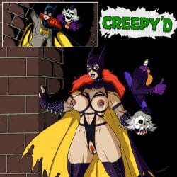 2d barbara_gordon batgirl batgirl_(barbara_gordon) batman_(series) bimbo bimbofication busty dc dc_comics doomington female female_focus hourglass_figure male mr_mxyzptlk red_hair superman_(series) tagme transformation wide_hips