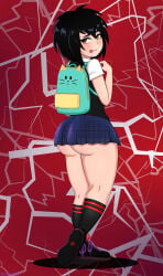 1female 1girls 2d 2d_(artwork) big_butt black_hair brown_eyes clothed clothed_female digital_art digital_drawing digital_drawing_(artwork) digital_media_(artwork) female peni_parker sexy sexy_female sexy_pose solo solo_female sony_pictures_animation spider-man:_into_the_spider-verse tagme