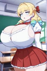 ai_generated blonde_hair blue_eyes female huge_breasts scarlett_(unicorn_overlord) unicorn_overlord