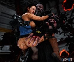 3d blender carrying carrying_position cyberbolt jill_valentine jill_valentine_(sasha_zotova) nemesis_(resident_evil) resident_evil resident_evil_3 resident_evil_3_remake