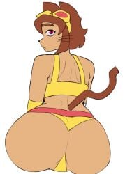 ass ass_bigger_than_head ass_focus big_ass brown_fur brown_hair brown_tail butt furry gameoverse kit_(gameoverse) kit_bodega sr.aguacate